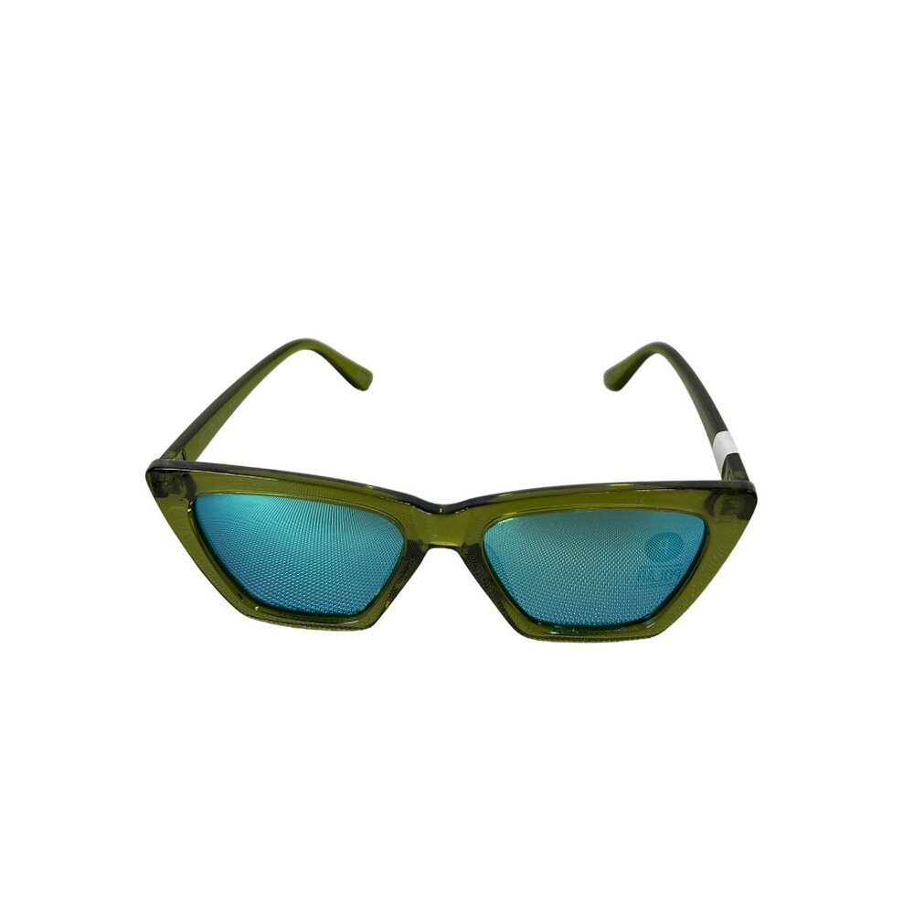 Kreedom Polarized Sunglasses Green Frame Blue Lenses UV Protection Stylish NEW
